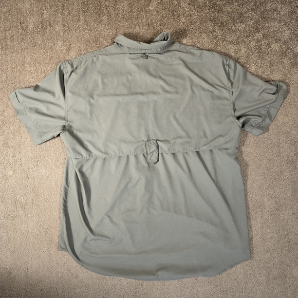Reel Legends Shirt Olive Green XXL Fishing Mesh Performance Vented Mens - Picture 6 of 8